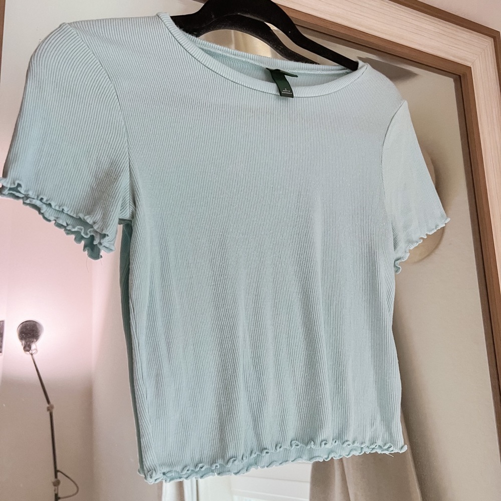 Wild fable blue crop top